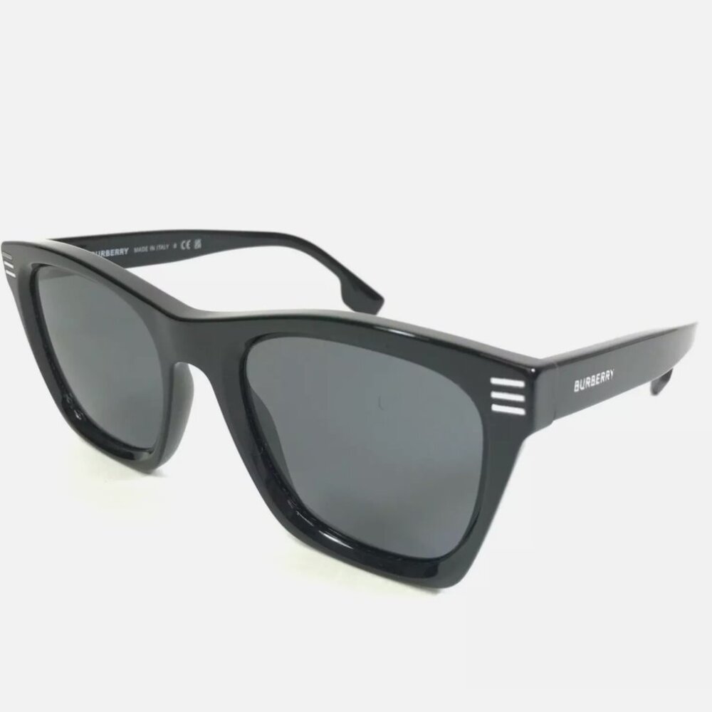 Burberry Sunglasses Black Thick Square Frames with Black Lenses - Picture 5 of 8